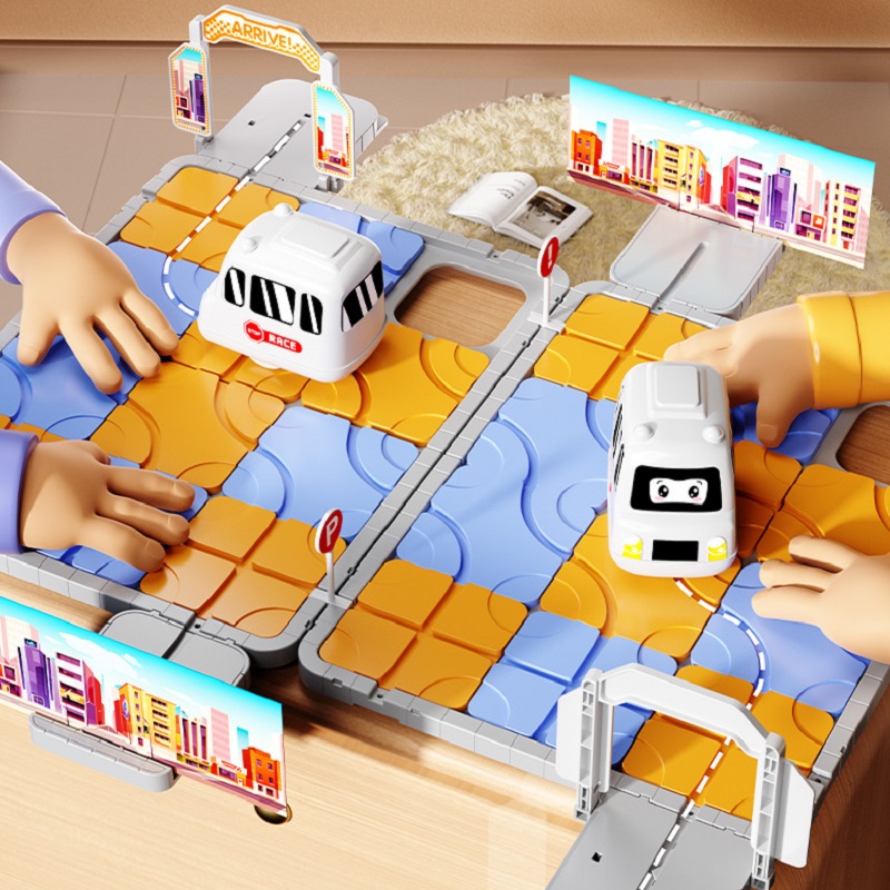Board Game Race Track - لعبة ألغاز ثلاثية الأبعاد للمدينة، مسار