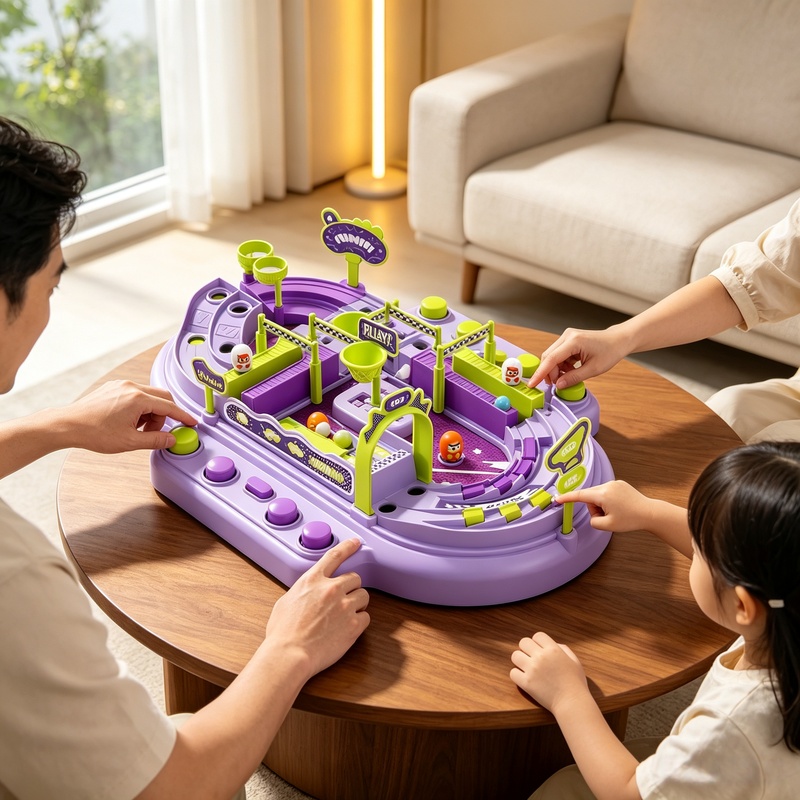 Board Game Race Track - لعبة سباق الرخام لشخصين، لعبة تعليمية