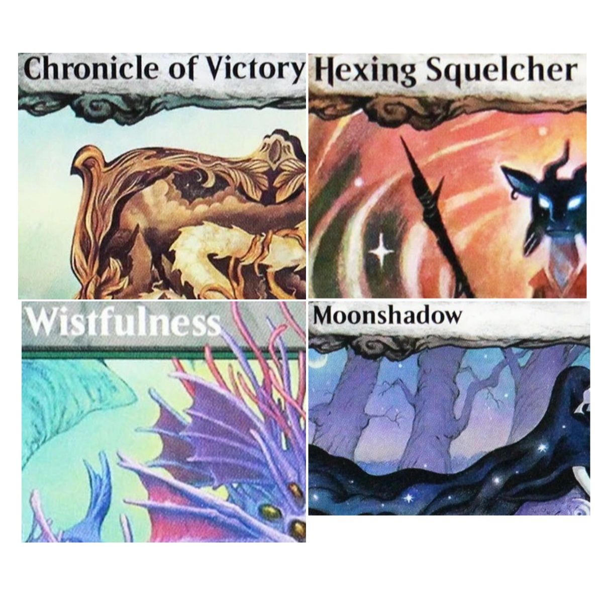 Board Game Quest - بطاقات ECL 'Hexing Squelcher/Wistfulness/Vibrance' TCG M