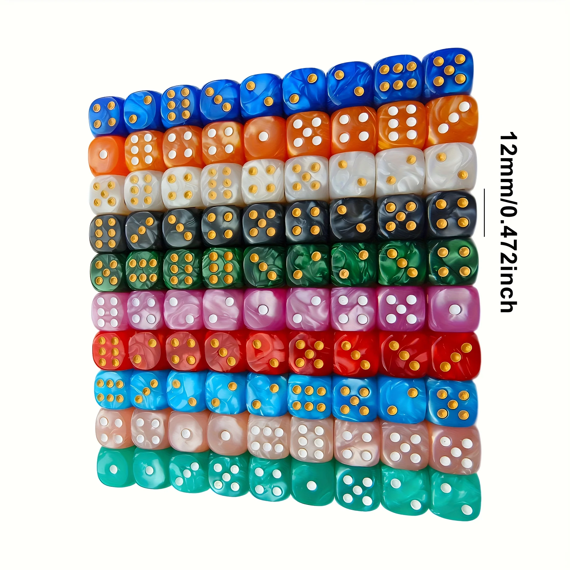 10 قطع من مكعبات النرد D6 اللؤ - مراجعة Board Game Loop وسعره
