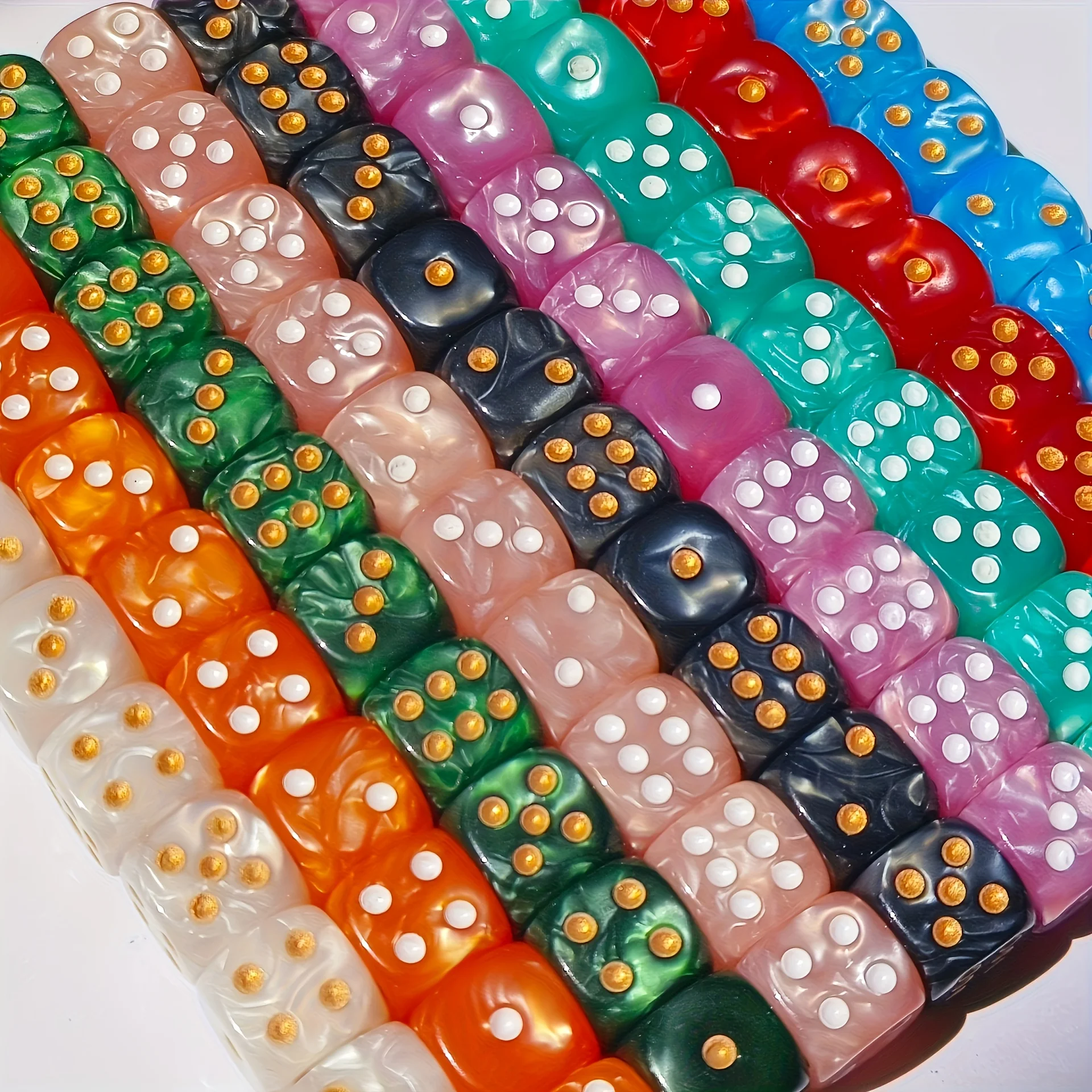 10 قطع من مكعبات النرد D6 اللؤ - مراجعة Board Game Loop وسعره