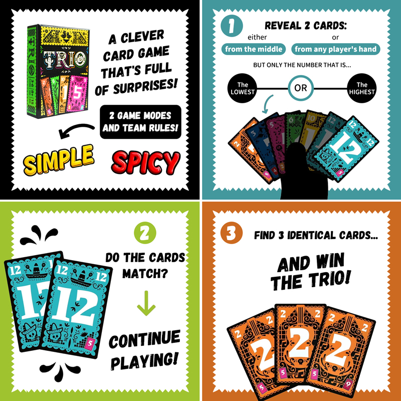 لعبة بطاقات تريو الاستراتيجية، - مراجعة Board Game Multiplayer وسعره